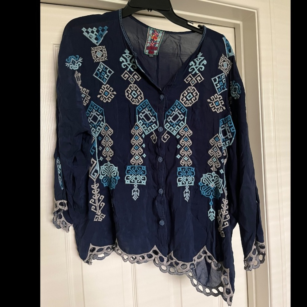 Johnny Was Embroidered Top